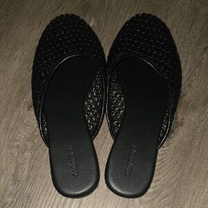 Old Navy Black Women's Woven Mules